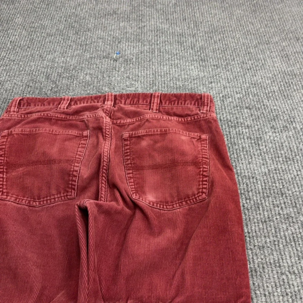 LL Bean Pants Mens 34x29 Red Cotton Corduroy Standard Fit Casual Gorpcore